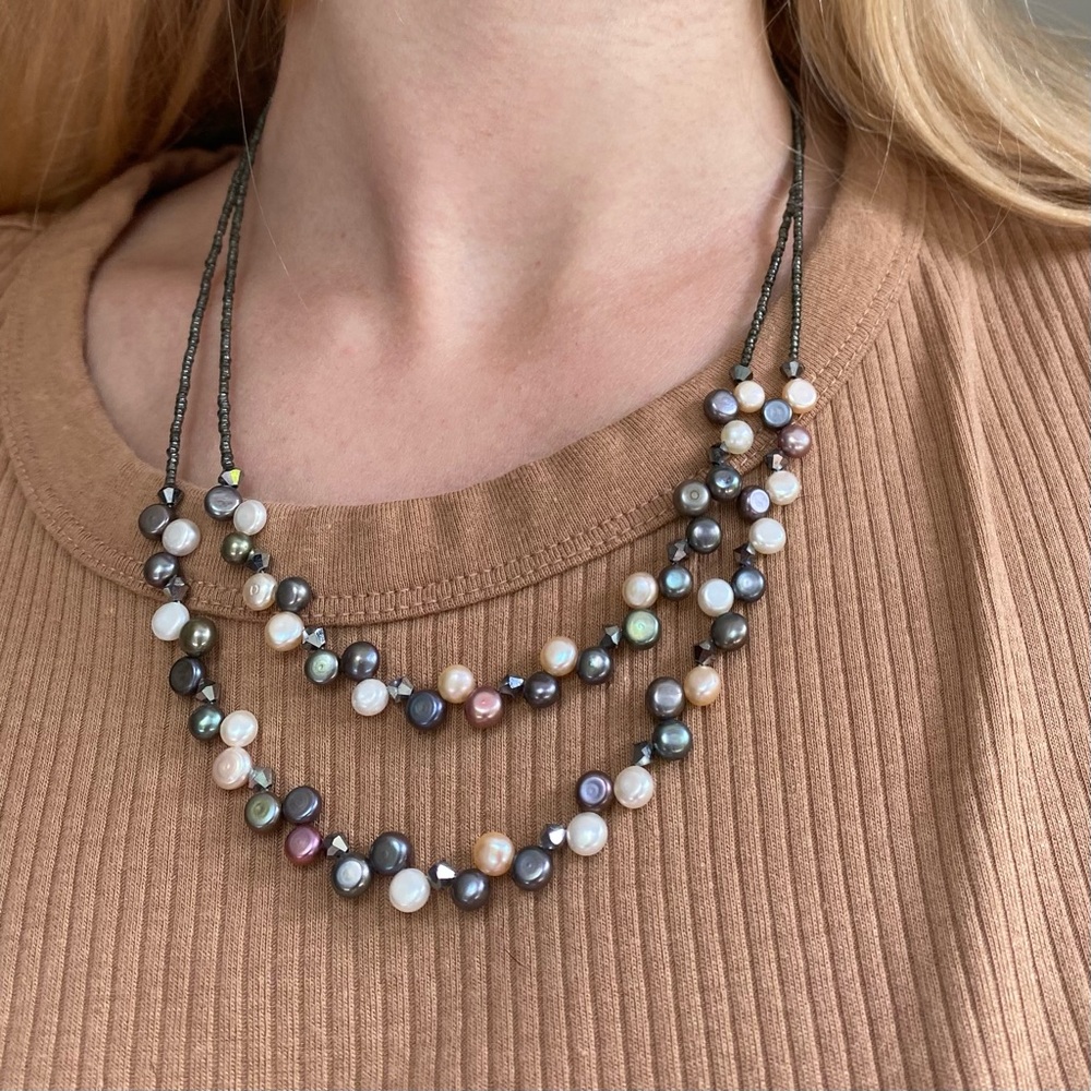 Lia Sophia Multi-Strand Pearl Beaded Necklace